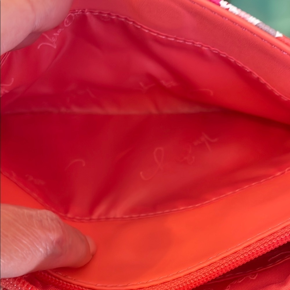 Vera Bradley Pink and Orange Crossbody Bag with Vibrant Design - Picture 7 of 7